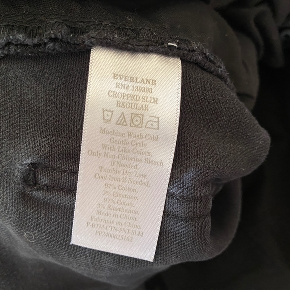 EVERLANE Womens Jeans High Rise Crop Slim Regular Ankle Black Size 8 Waist 30" - Picture 11 of 11